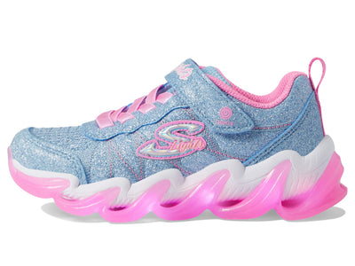 Skechers Girl's Sport Lighted - Hyper Surge 302330L (Little Kid/Big Kid) Light Blue/Pink 12 Little Kid M