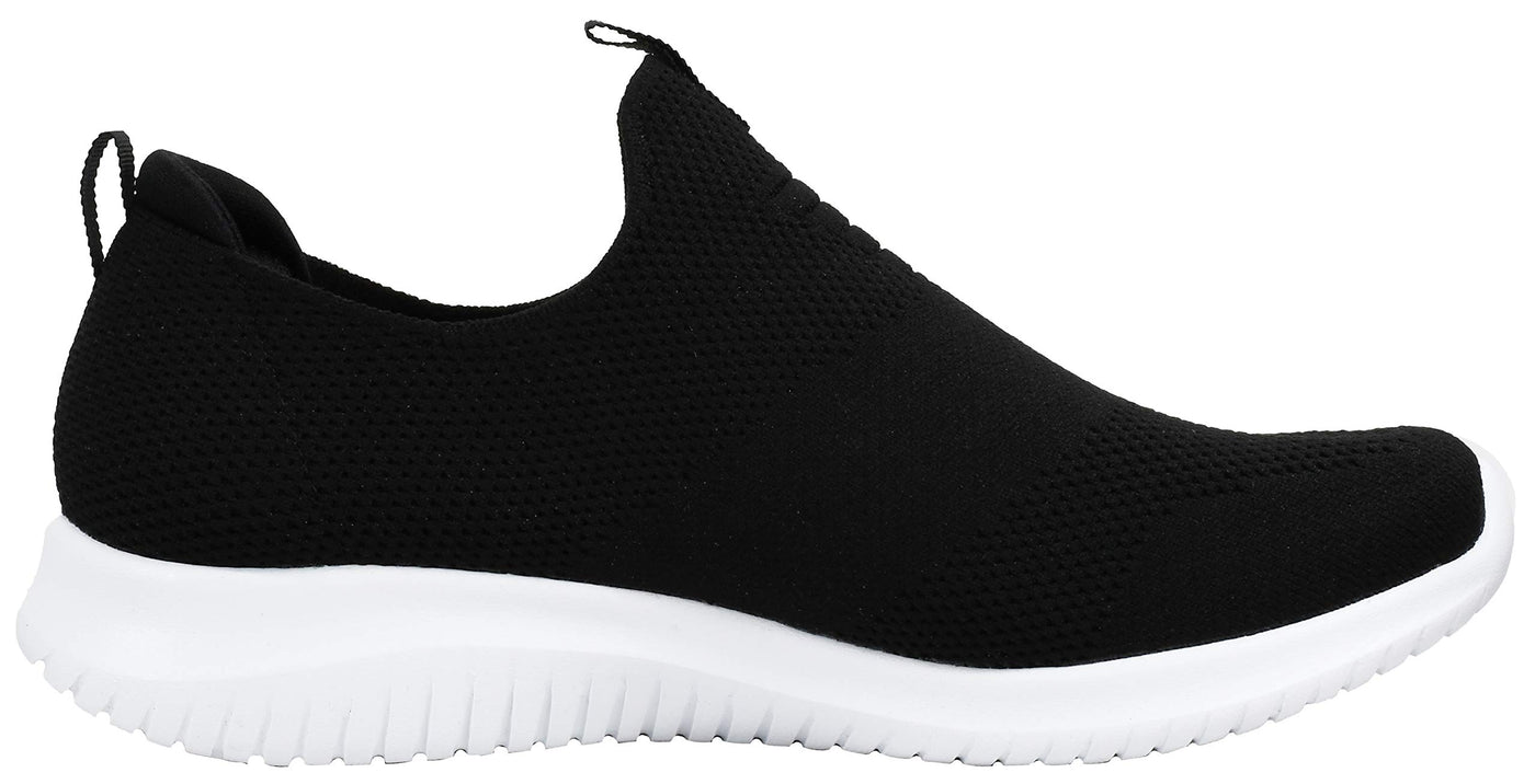 Skechers Women's Ultra Flex First Take Slip On Trainers Black White 9.5 M