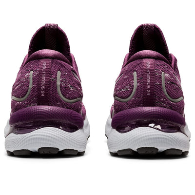 ASICS Women's Gel-Nimbus 24 Mesh Knit Running Shoes, 10.5, DEEP Plum/ROSEQUARTZ