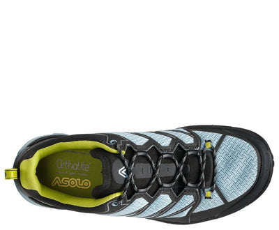 ASOLO Softrock Hiking Shoes - Women's Black/Celadon/Safety Yellow 9.5