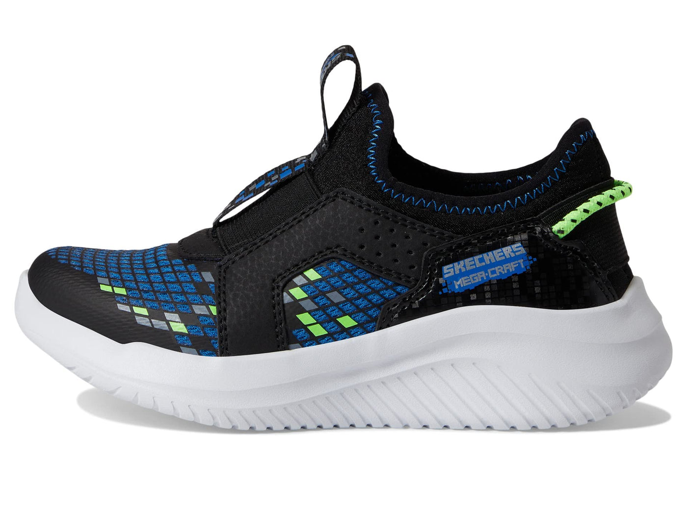 Skechers Kids Boy's Ultra Flex 3.0-Triple Pointz Sneaker, Black/Blue/Lime, 3.5 Big Kid