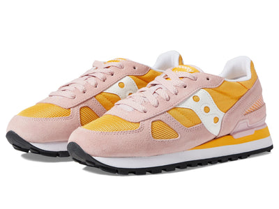 Saucony® Originals Shadow Original Summer Shoes for Women – Rubber Tread Pattern – TPU Heel – Lace-up Closure Pink/Orange 6.5 B - Medium