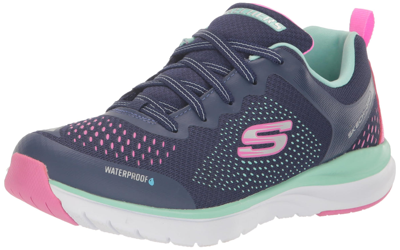 Skechers Kids Ultra Groove-Miss Hydro Sneaker, Navy/Multi, 4 US Unisex Big Kid