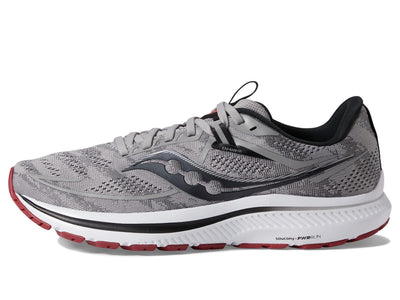 Saucony Omni 21 Men's Running Shoe, Alloy/Garnet, 7.5