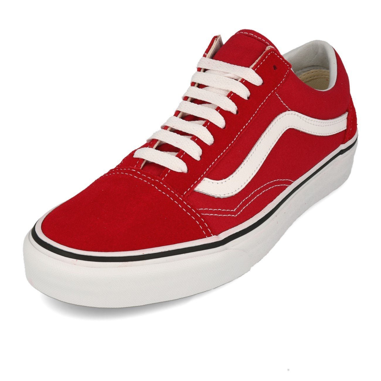 Vans Unisex Low-Top Sneaker, Crimson True White, 10.5 US Men