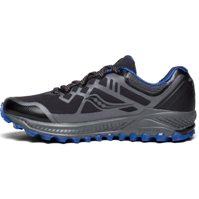 Saucony Men's Training Shoes, Black/Grey/Blue, 10