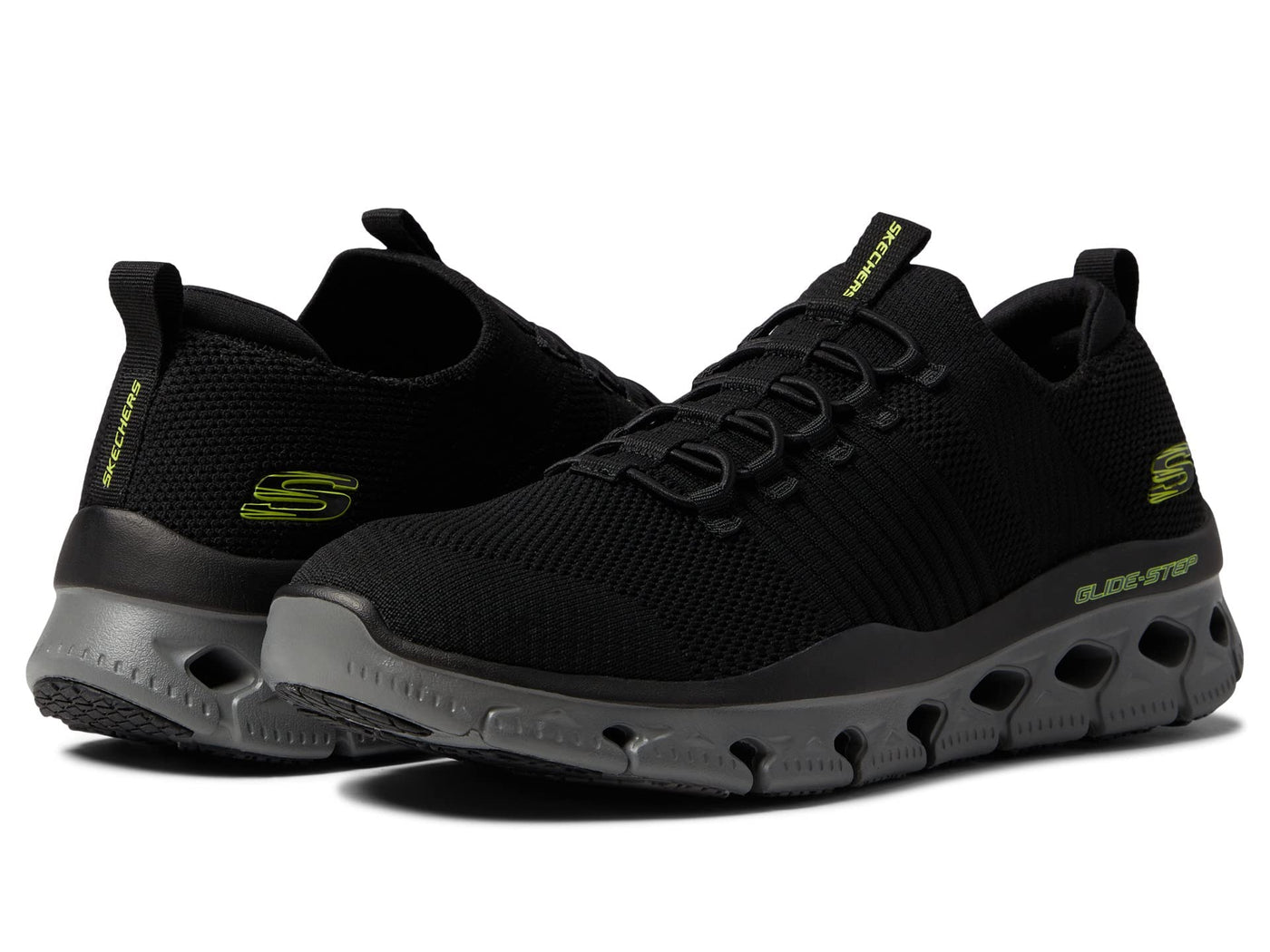 SKECHERS Glide-Step Flex Black/Charcoal 9.5 D (M)