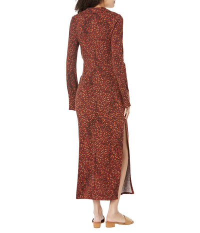 Free People Shayla Wrap Midi Chocolate Combo XS (Women's 0-2)