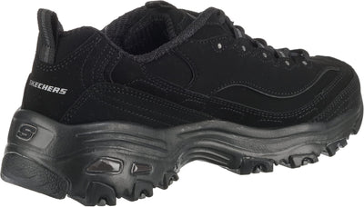 Skechers Women's D'Lites-Play on Fashion Sneaker 7.5 Black