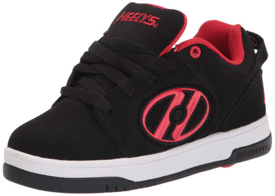 HEELYS girls Voyager Tennis Shoe, Black/Red, 3 Big Kid US