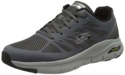 Skechers Men's Arch Fit - Charge Back Sneaker, Charcoal/Black, 10 WW