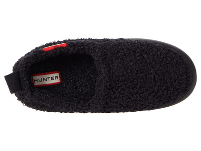 Hunter Faux Shearling and Fur Lining Sherpa Slipper for Girls and Boys - Slip-On Style, and Moisture-Wicking Shoes for Toddlers and Little Kids 6 Toddler Black