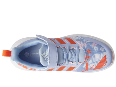 adidas Unisex-Child Fortarun 2.0 Cloudfoam Sport Running Lace Top Strap Shoes 5.5 Big Kid Blue Dawn/Semi Impact Orange/White (Elastic) (Moana)