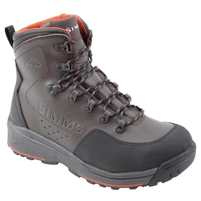 Simms Freestone Wading Boots for Men - Rugged Rubber Sole Fishing Shoes with Traction Control and Time-Tested Durability 6 Dark Olive