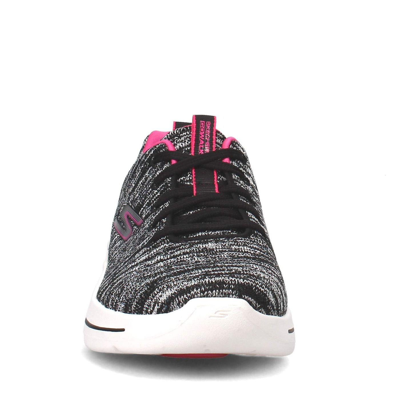 Skechers Women's GO Walk Arch FIT-Glee Sneaker, Black/Hot Pink, 6.5