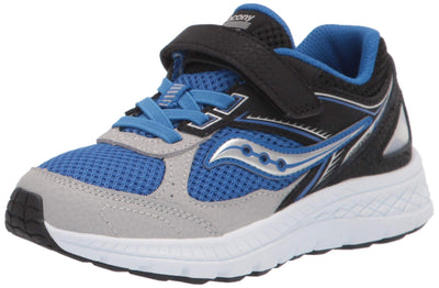 Saucony unisex child Cohesion 14 Alternative Closure Sneaker, Black/Blue, 10.5 Big Kid US