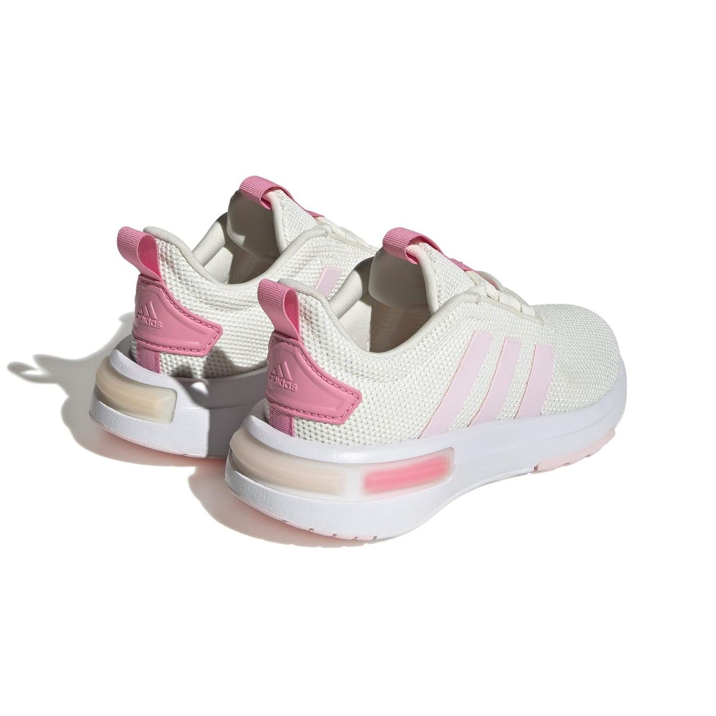 adidas Racer Tr23 Lace-Up Sneaker, Off White/Clear Pink/Pink, 2 US Unisex Little Kid