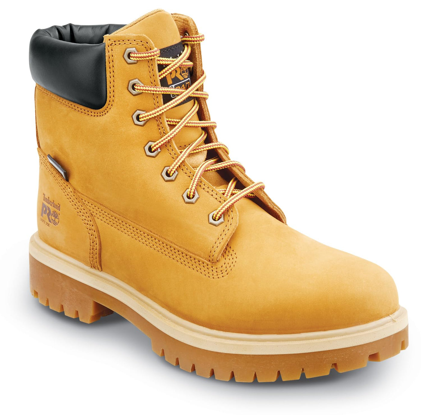 Timberland PRO 6IN Direct Attach Men's, Wheat, Soft Toe, MaxTrax Slip Resistant, WP/Insulated Boot (7.0 M)