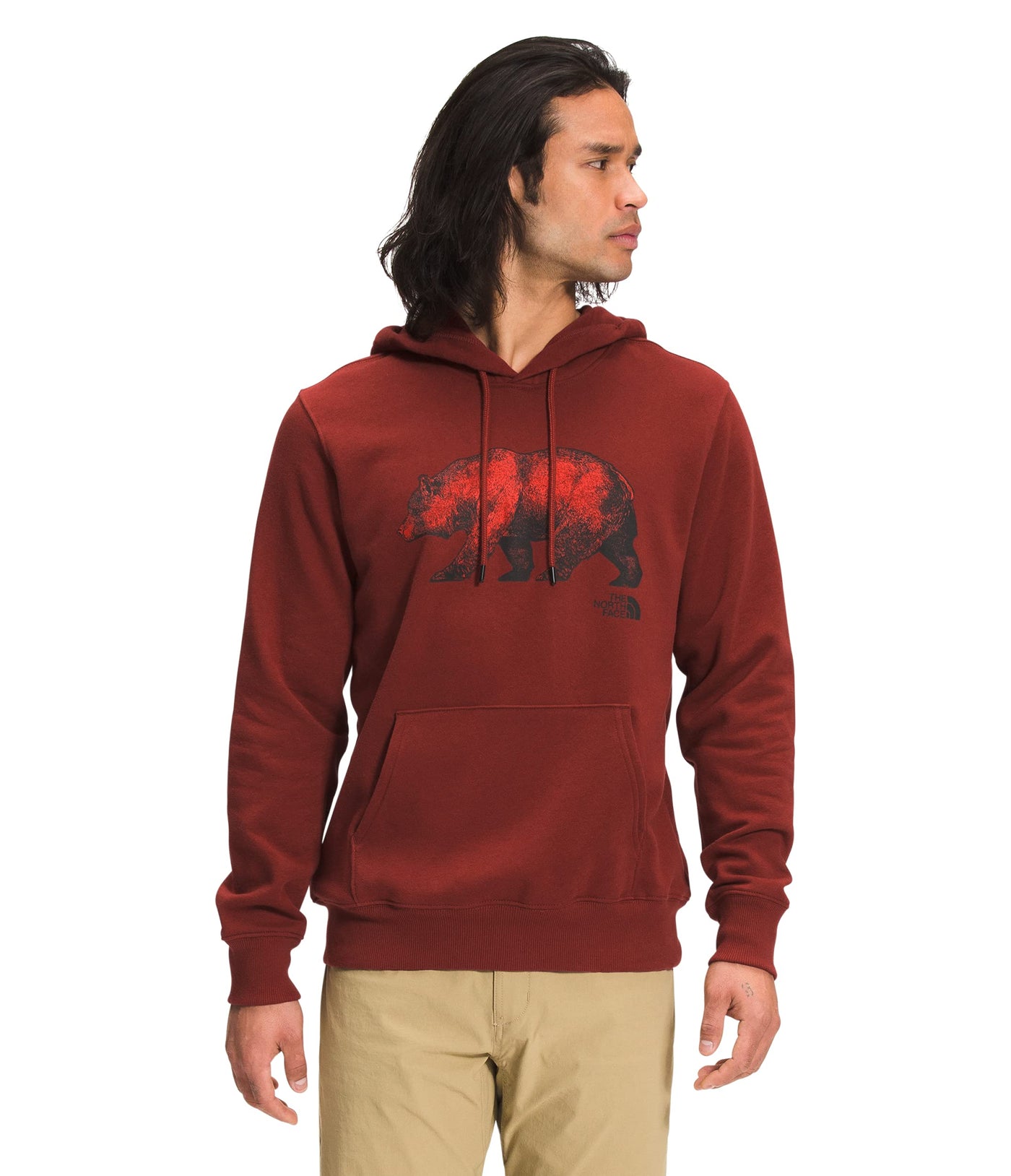 THE NORTH FACE Men's TNF Bear Pullover Hoodie, Brick House Red, XX-Large