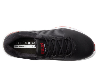 Skechers Men's Elite 5 Arch Fit Waterproof Golf Shoe Sneaker, Black/Red, 12.5