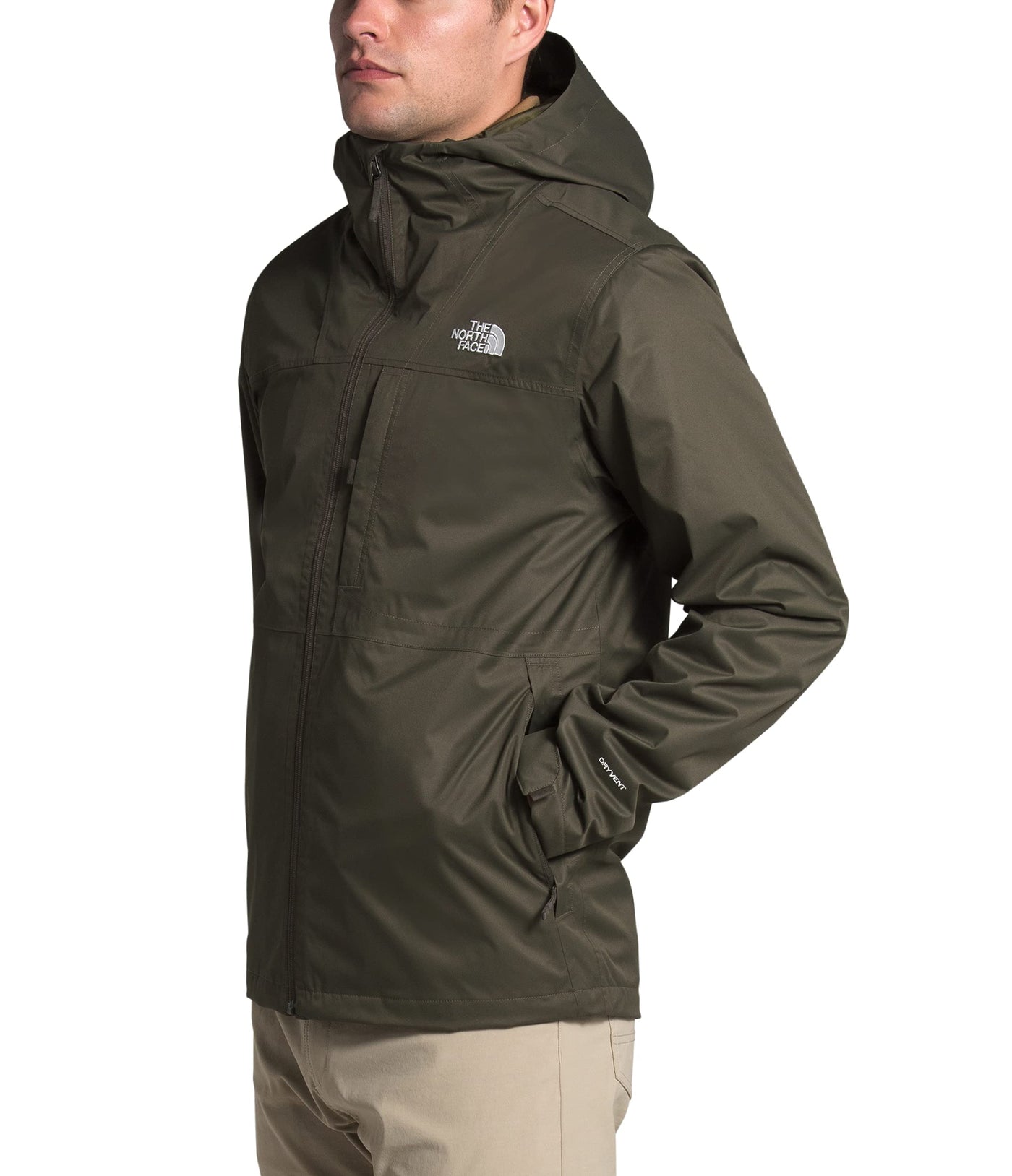 THE NORTH FACE Men’s Arrowood Triclimate Hooded Jacket, New Taupe Green/Utility Brown, Small