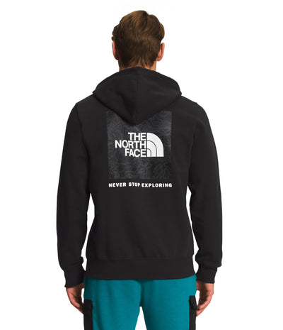 THE NORTH FACE Men's Box NSE Pullover Hoodie, TNF Black/TNF Black Yosemite Topo Print, 3X-Large