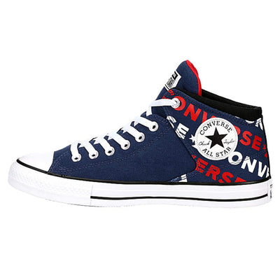 Converse Mens Unisex Chuck Taylor All Star Street Wordmark High Top Sneaker (Navy/Enamel Red/White, Numeric_11)