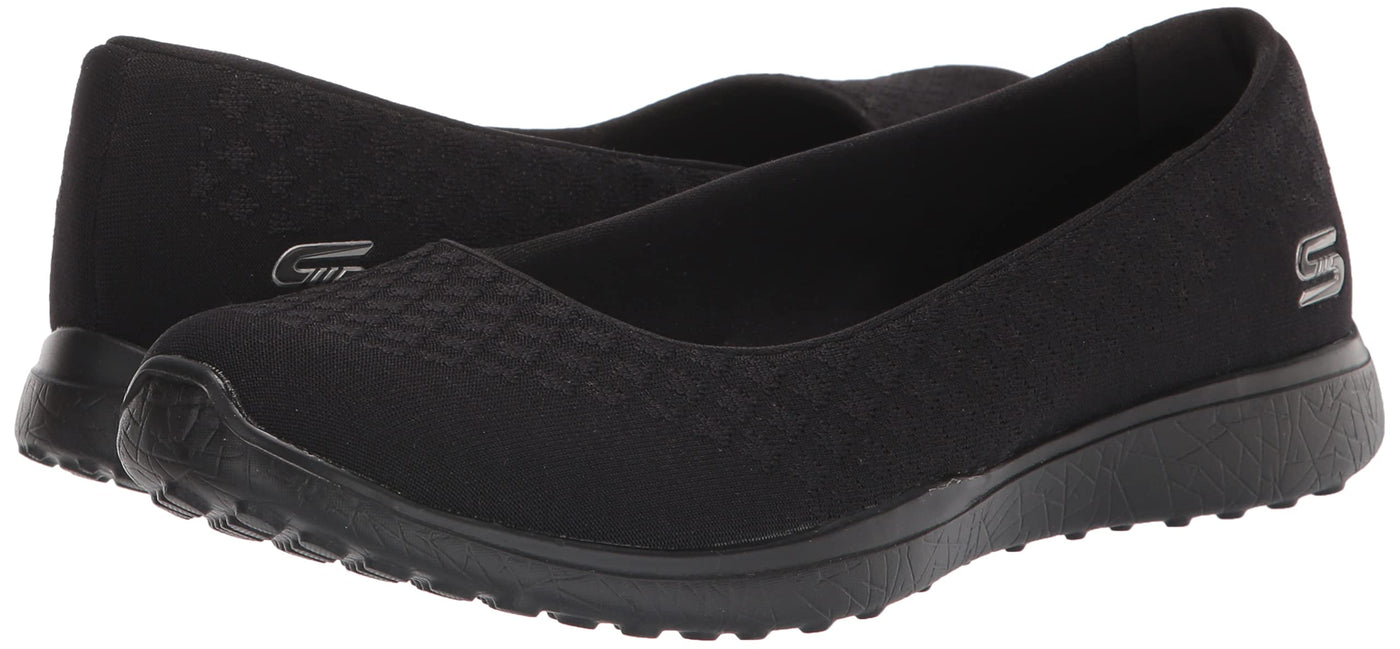 Skechers Women's Microburst One-up Sneaker 10 Wide Black