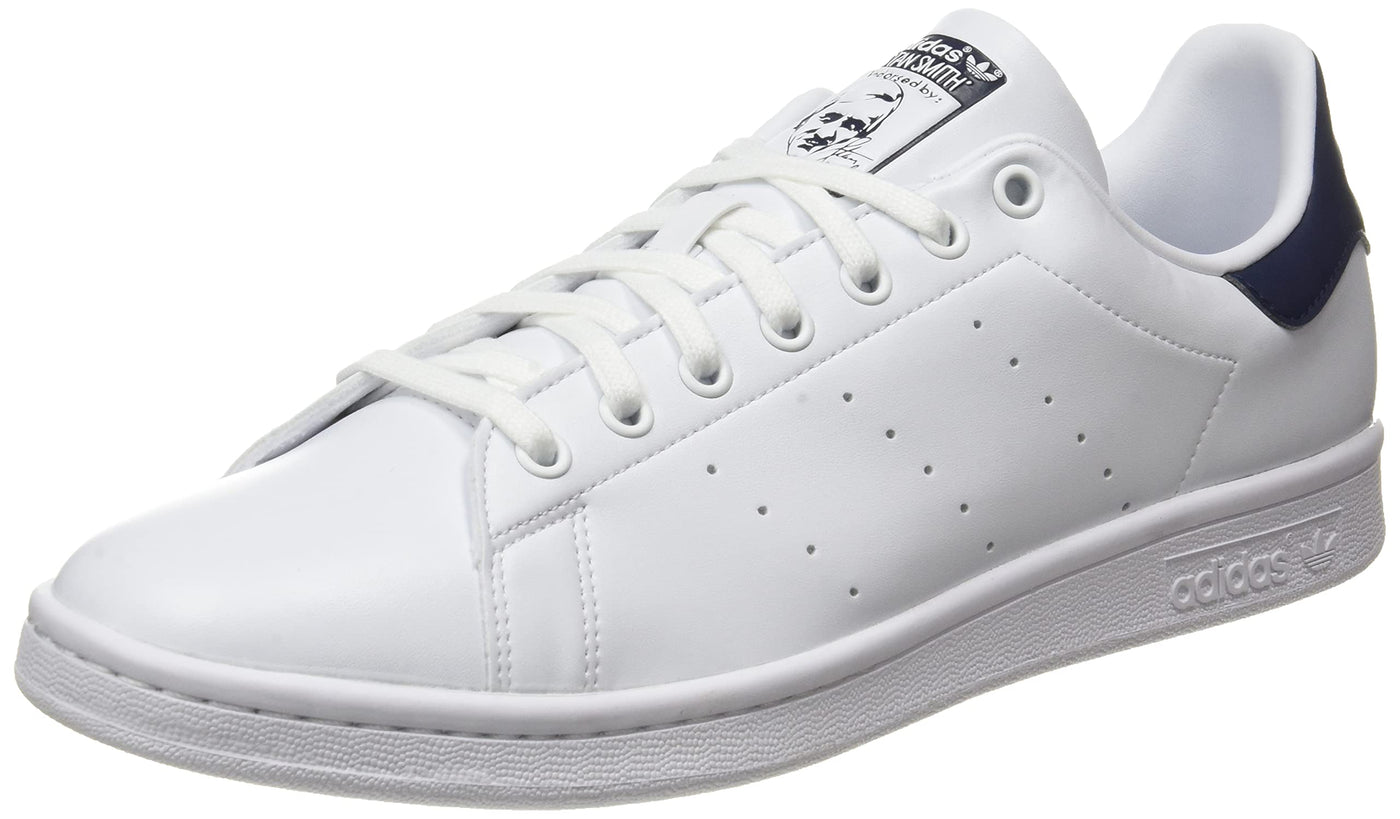 adidas Originals Men's Stan Smith Gymnastics Shoe, FTWR White FTWR White Collegiate Navy, 8.5