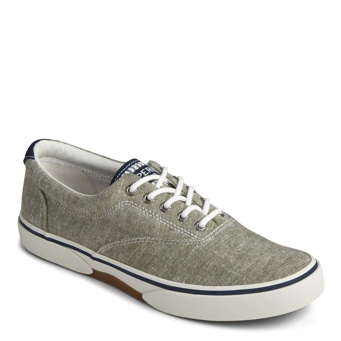 Sperry Men's, Halyard CVO Sneaker Chambray Olive 9.5 M