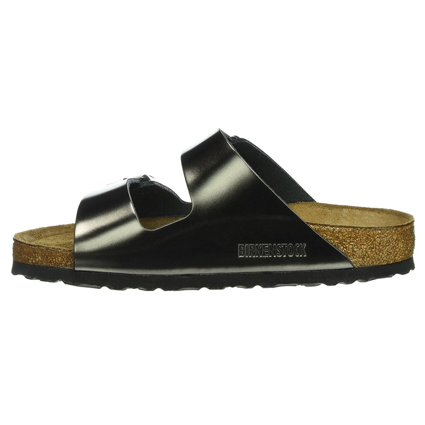 Birkenstock Unisex Arizona Metallic Anthracite Leather Sandals - 7-7.5 2A(N) US Women