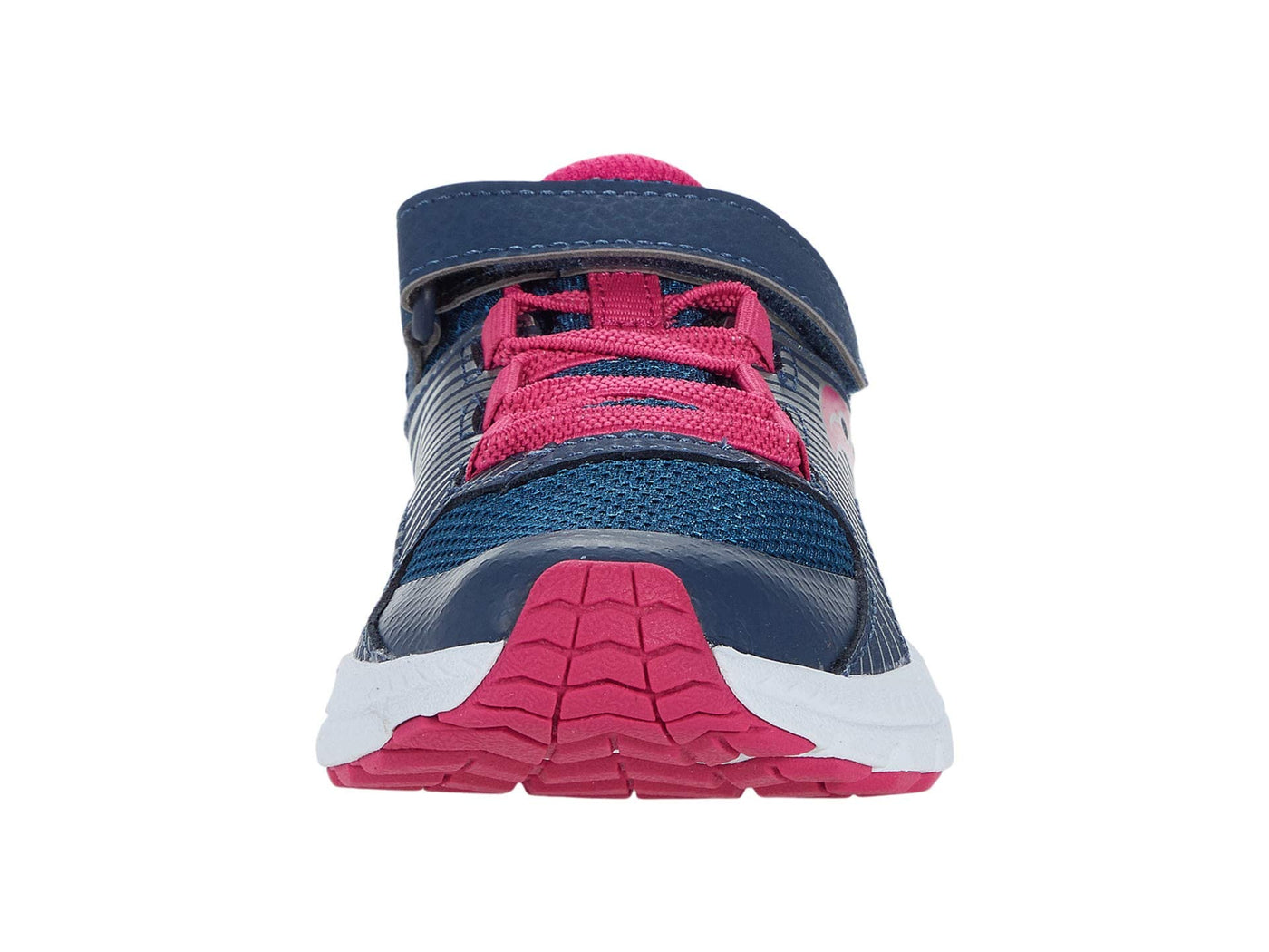 Saucony Kids Velocer Unisex Alternative Closure Running ShoesNavy/Pink 5.5 Big Kid M