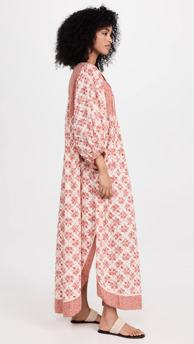 Free People Women's Hazy Maisy Maxi Dress Small Earth Combo