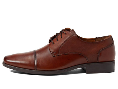 Florsheim Jackson Cap Toe Oxford Formal Shoe for Men - Leather Upper with Man-Made Lining, Snipped Toe, and Blind Eyelets Cognac 7.5 M (D)