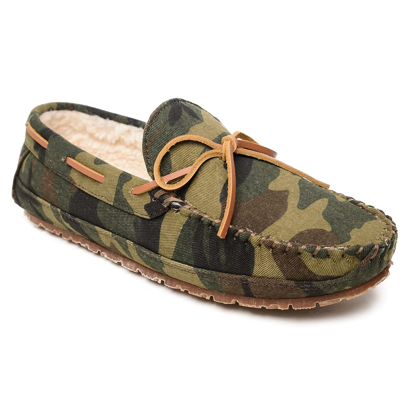 Sperry Men's Trapper Moccasin Slippers with Berber Lining (Camo Print, numeric_11)