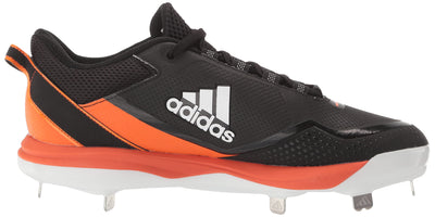 adidas Men's Icon 7 Baseball Shoe 10.5 Black/White/Team Orange