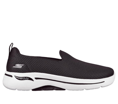 Skechers Women's Go Walk Arch Fit Grateful 5.5 Wide Black/White