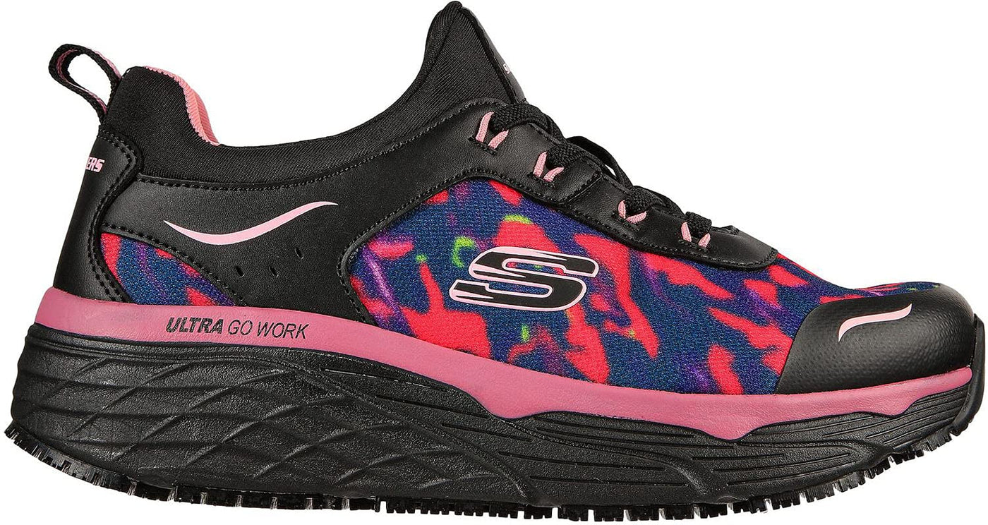 Skechers Work Rastip, Women's, Black/Multi, Soft Toe, Slip Resistant Athletic (10.0 M)