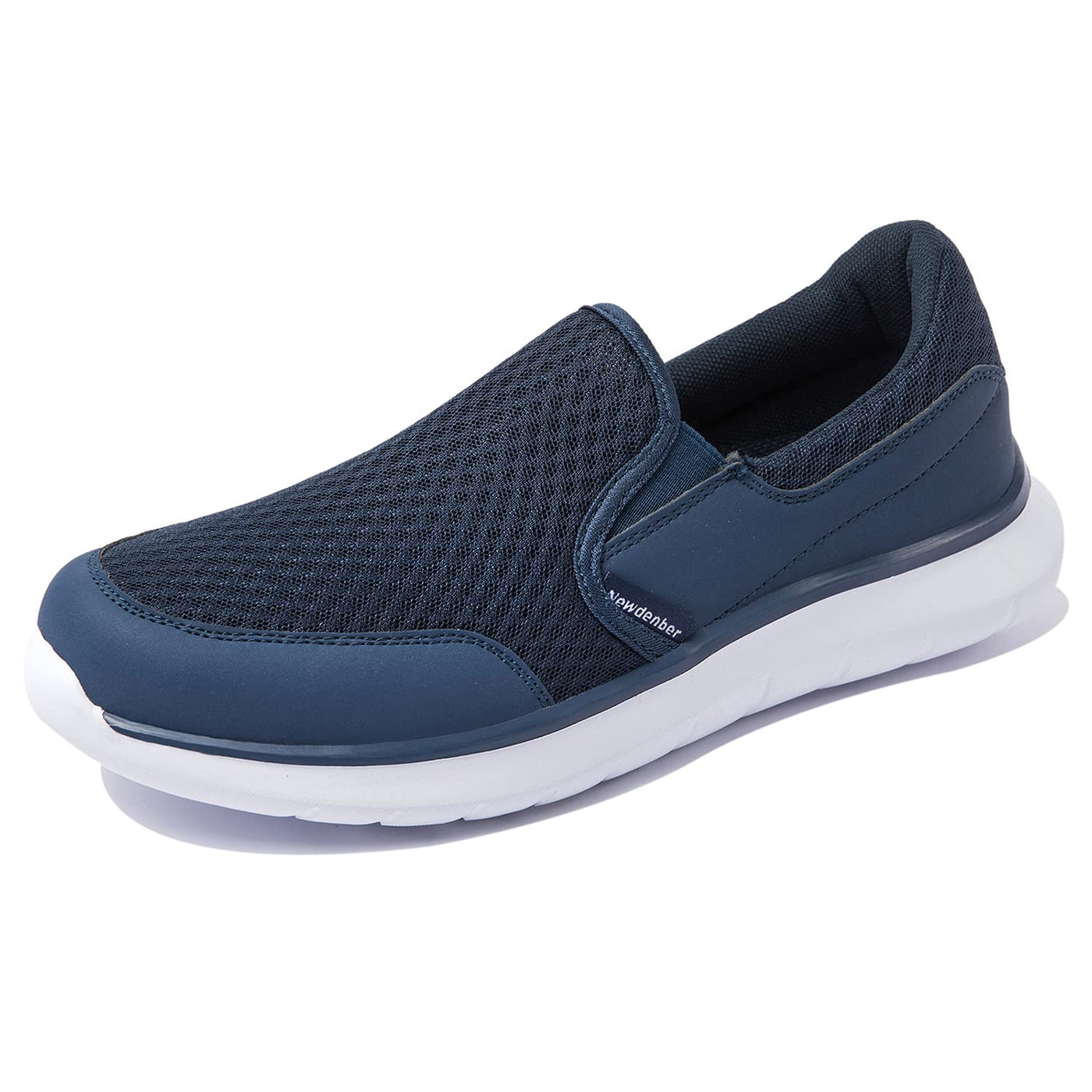 NewDenBer Sport Men's Casual Lightweight Slip-On Walking Shoe Sneakers 15 Dark Blue