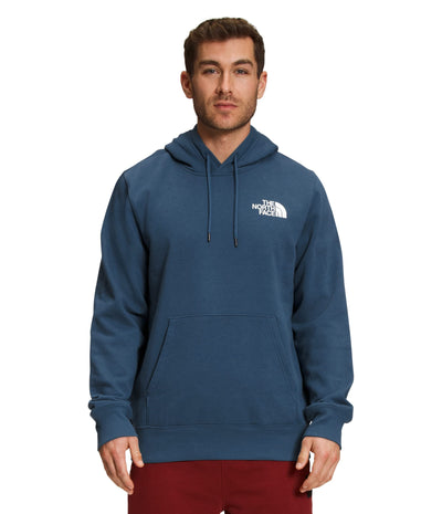 THE NORTH FACE Men's Box NSE Pullover Hoodie (Standard and Big Size), Shady Blue/TNF Black, X-Small