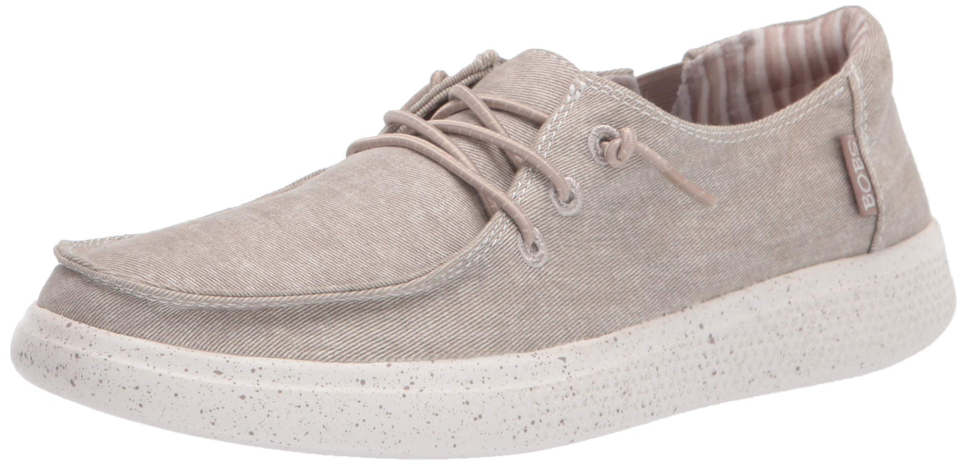 Skechers Women's BOBS Skipper Tide Pool Sneaker 9.5 Wide Taupe