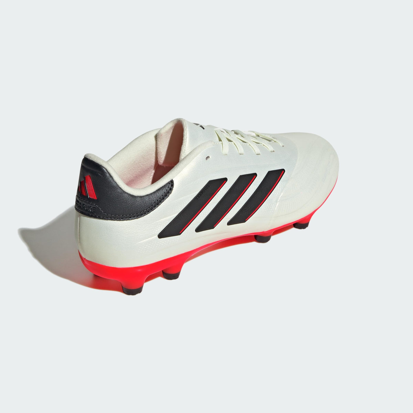 adidas Unisex Adult Copa Pure 2.0 League Firm Ground Sneaker 7.5 Women/6.5 Men Ivory/Black/Solar Red