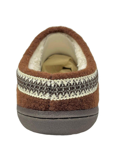 Clarks Womens Wool Felt Clog Slippers Warm Cozy Indoor Outdoor Faux Plush Soft Fur Lined Slipper for Women (Dark Brown, 11 M US)