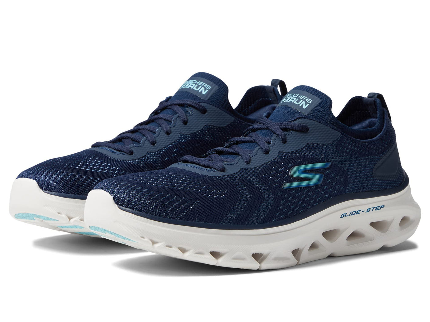 Skechers Womens GO Run Glide Step Flex Shoes 7.5 Navy