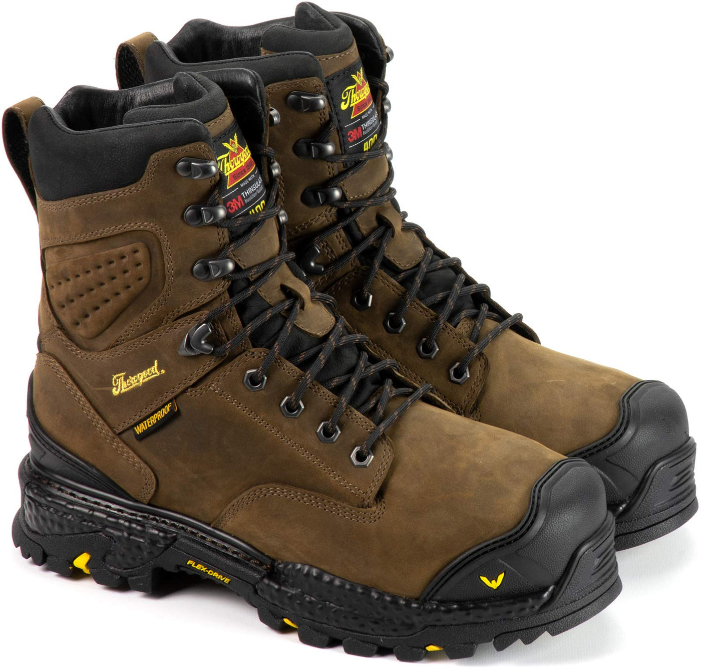 Thorogood Infinity FD Series 8” Waterproof Composite Toe Work Boots for Men with Full-Grain Leather, 400g Insulation, and Slip-Resistant Outsole; EH Rated Studhorse 13