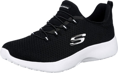 Skechers Dynamight Womens Slip On Sneakers Black/White 7