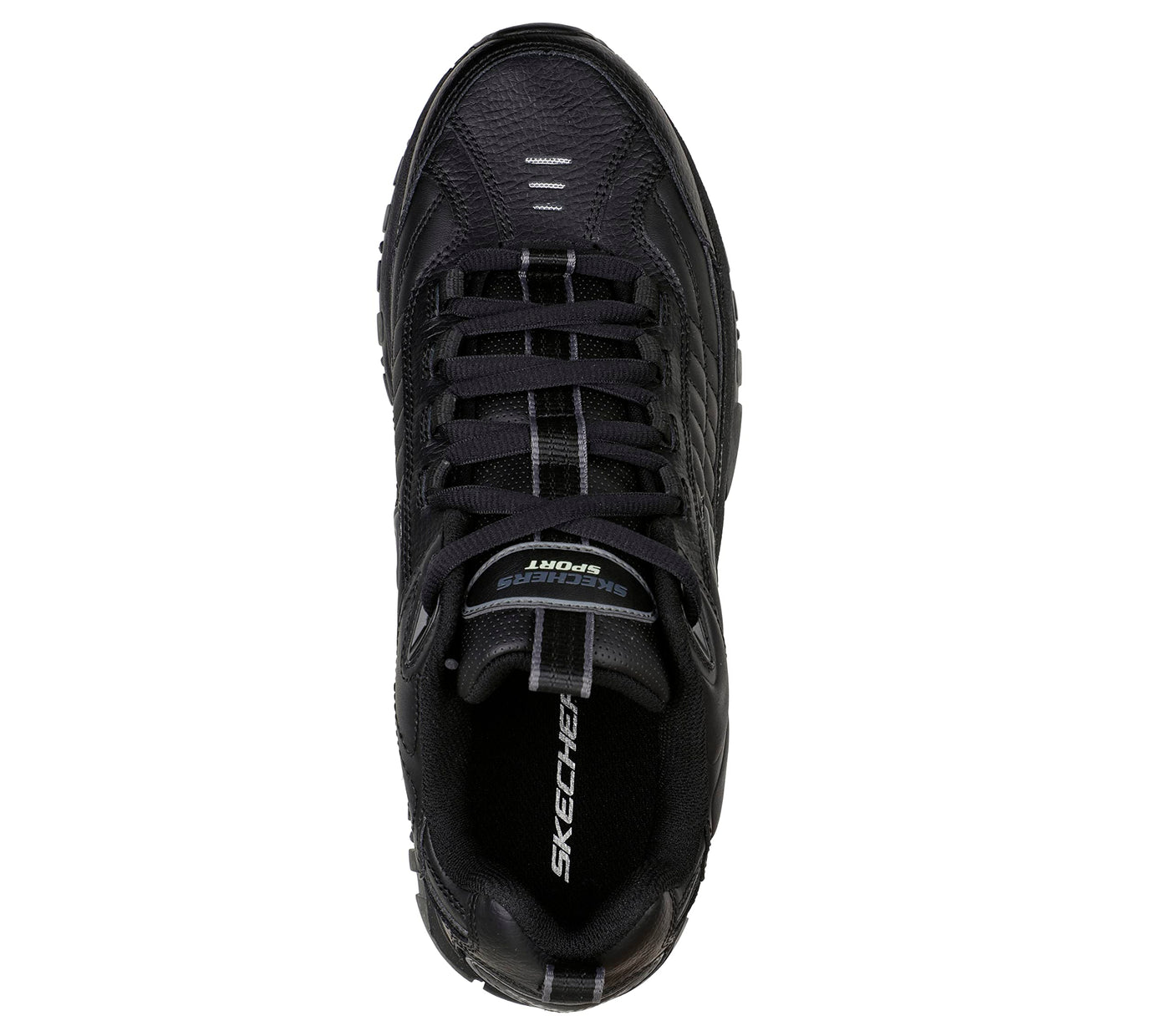 Skechers Men's Energy Afterburn Lace-Up Sneaker 14 Wide Black