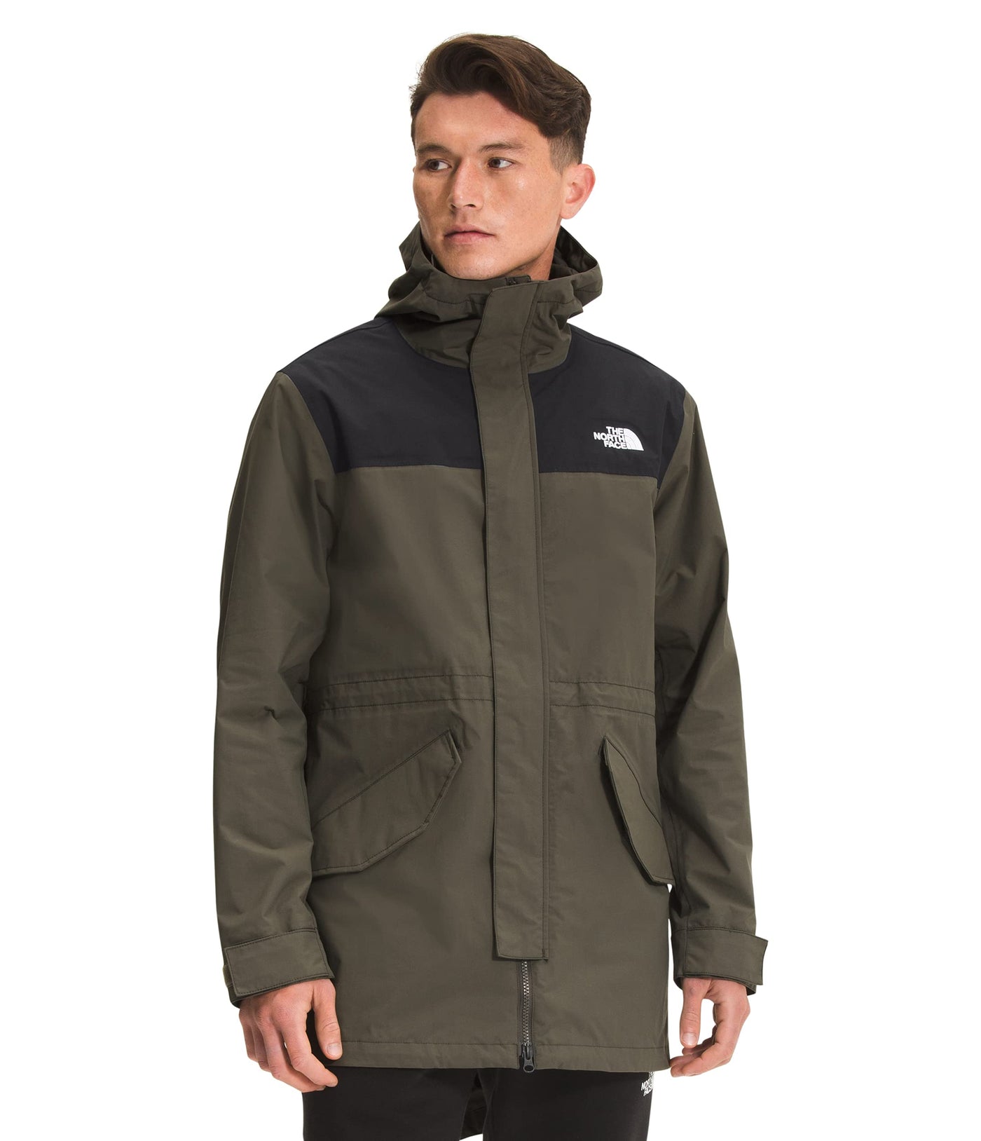 THE NORTH FACE Men's City Breeze Rain Parka, New Taupe Green/TNF Black, XX-Large