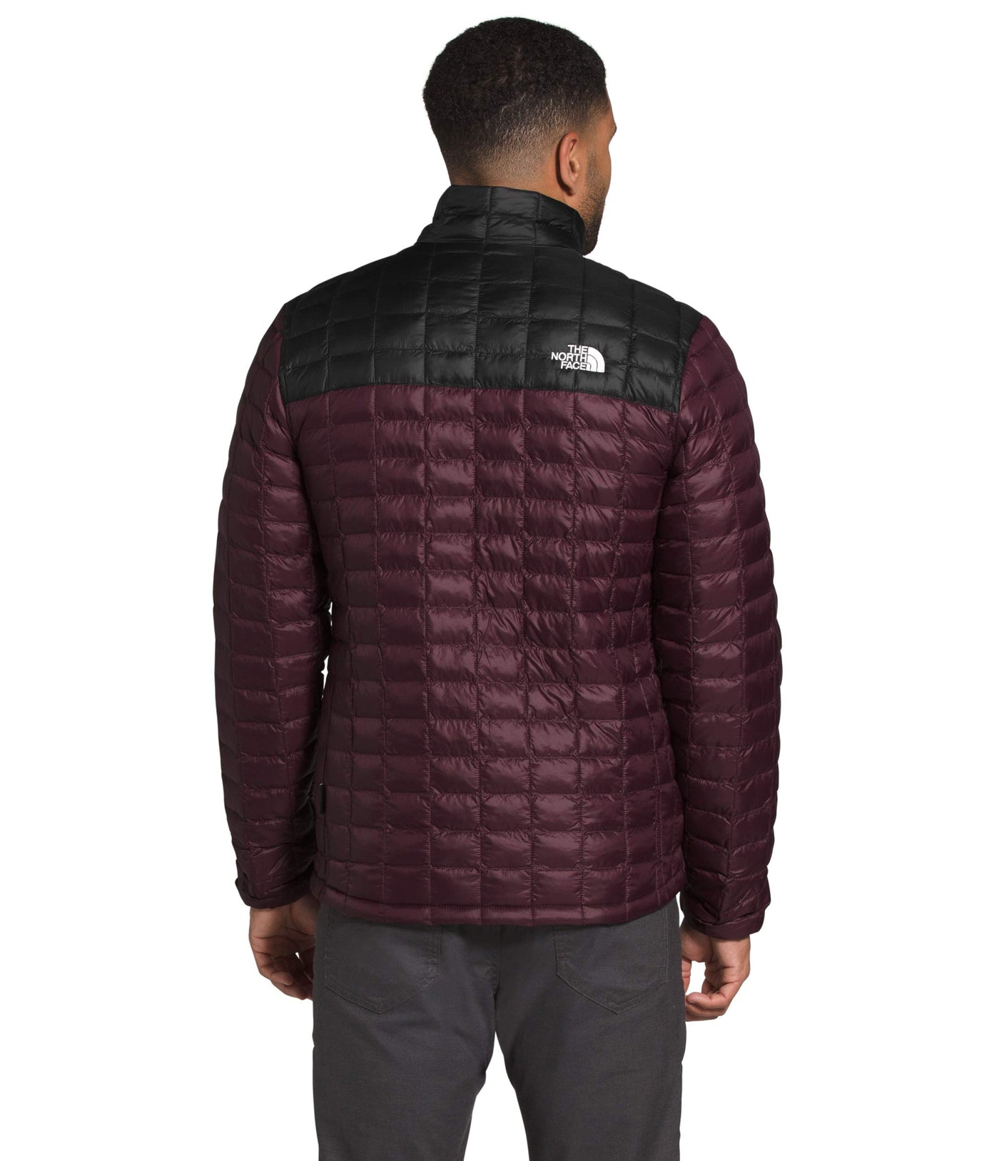 THE NORTH FACE Men’s Thermoball Eco Insulated Jacket - Fall or Winter Coat, TNF Black Matte/Root Brown Matte, L