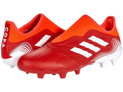 Adidas Men's Copa Sense.3 Laceless Firm Ground Soccer Shoe, Red/White/Solar Red, 7.5